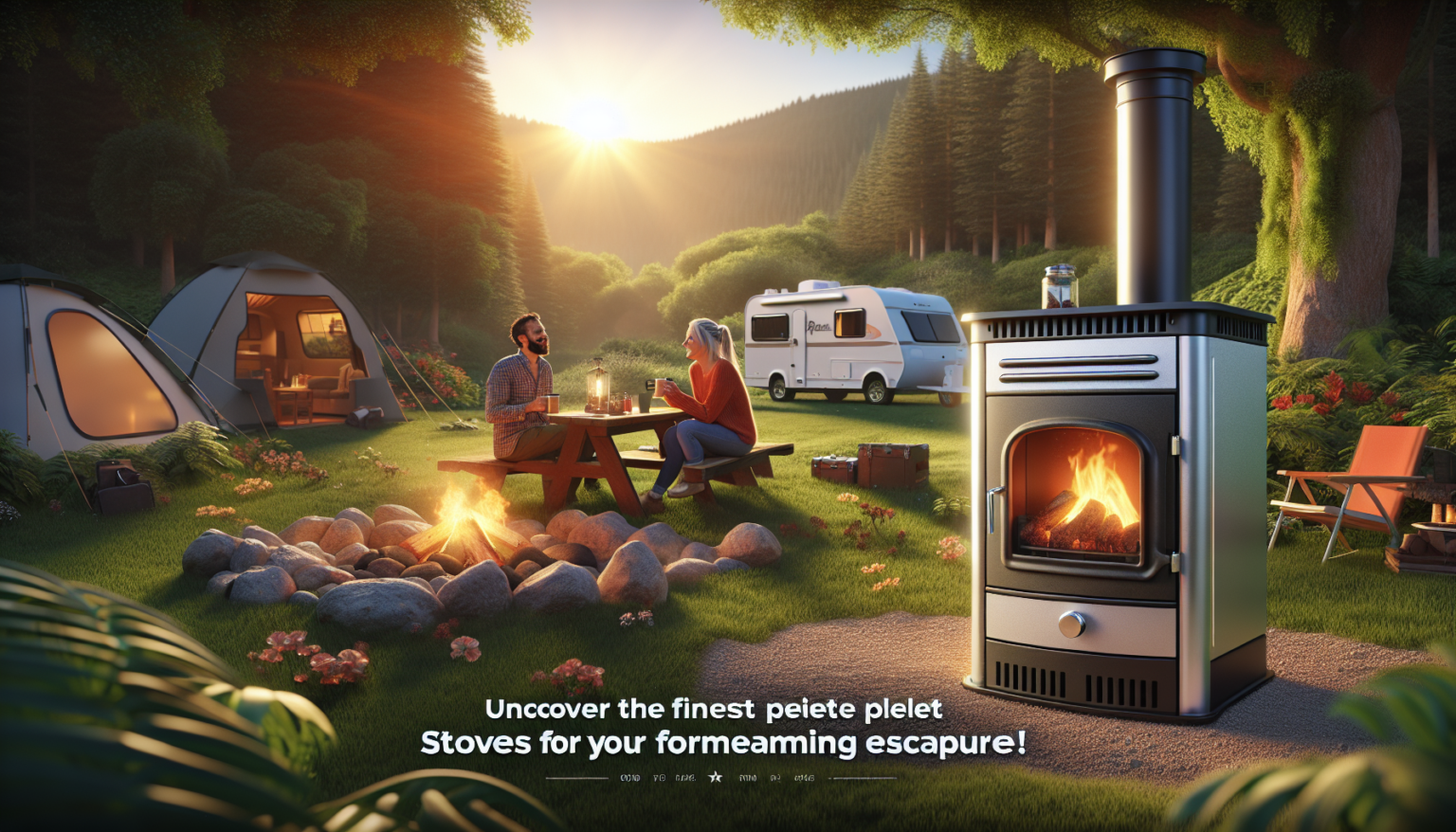 Mini Poele A Granule Camping Car